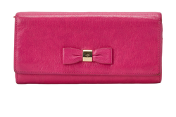 Mulberry Bow Continental Wallet, Leather, Pink, MIC, 1*
